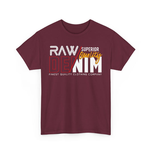 Raw Denim Unisex Heavy Cotton Tee - Superior Quality Graphic Shirt