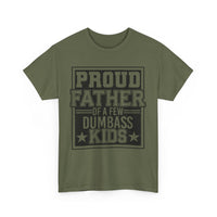 Proud Father Funny T-Shirt – Unisex Heavy Cotton Tee for Cool Dads with Humor