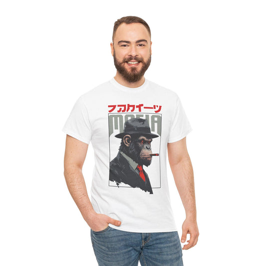 Cool Gorilla Mafia T-Shirt | Unisex Heavy Cotton Tee for Animal Lovers & Mafia Fans - Epic Ink Tees
