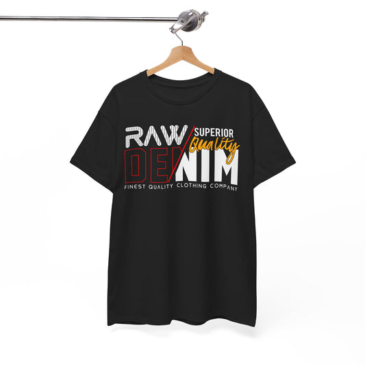 Raw Denim Unisex Heavy Cotton Tee - Superior Quality Graphic Shirt