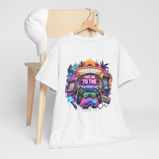 Take Me to the Game Unisex Heavy Cotton Tee - Vibrant Gamer Shirt - Epic Ink Tees