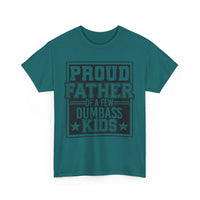 Proud Father Funny T-Shirt – Unisex Heavy Cotton Tee for Cool Dads with Humor