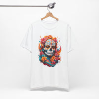Colorful Skull and Roses Unisex Tee - Day of the Dead Inspired T-Shirt - Epic Ink Tees